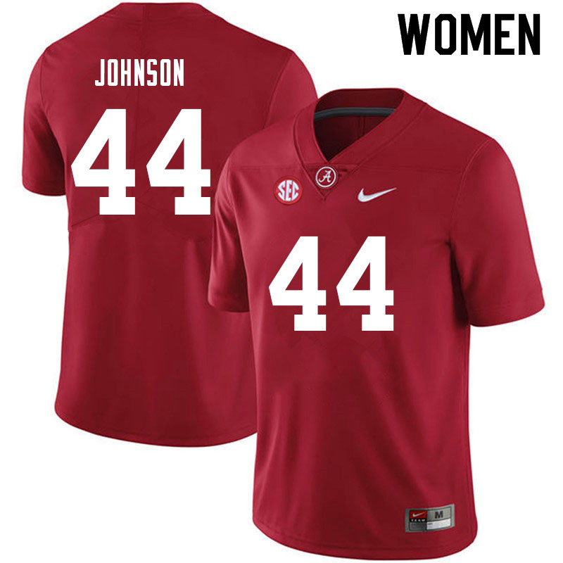 Women #44 Christian Johnson Alabama Crimson Tide College Football Jerseys Sale-Black